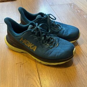 Hoka One One Men's Teal and Yellow Athletic Shoes